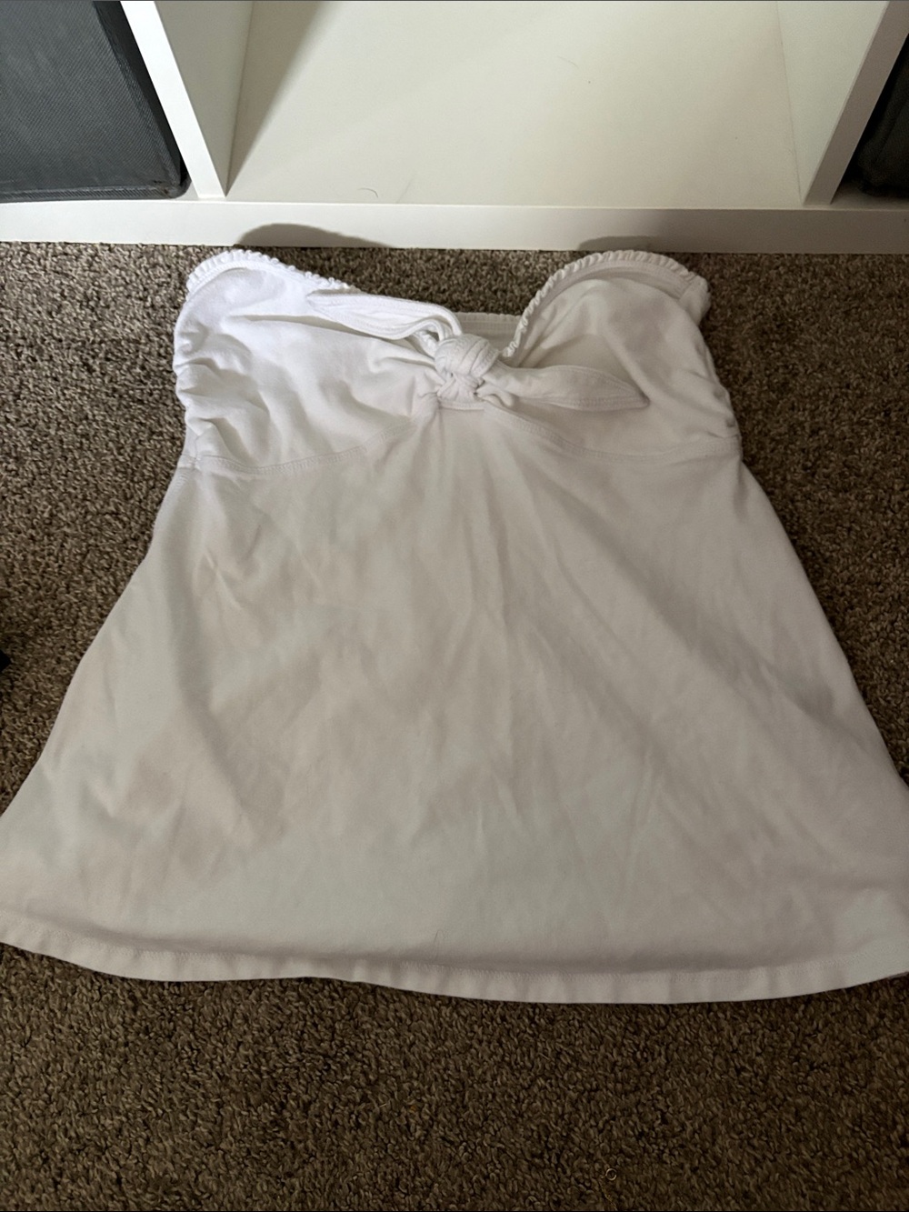 Hollister White Strapless Tie-Front Top